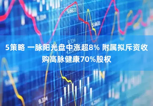 5策略 一脉阳光盘中涨超8% 附属拟斥资收购高脉健康70%股权